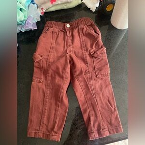 Old Navy Brown Rust Relaxed Fit Casual Cargo Pants Size 2T